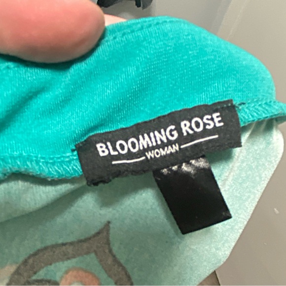 Blouse Tank Top Sleeveless Plus Size Tunic Top Teal Orange Black Paisley Boho - Picture 4 of 4